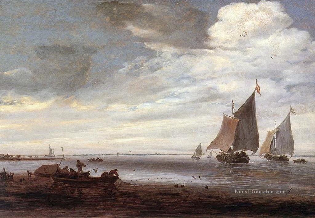 Fluss Stiefel Seestück Salomon van Ruysdael Ölgemälde